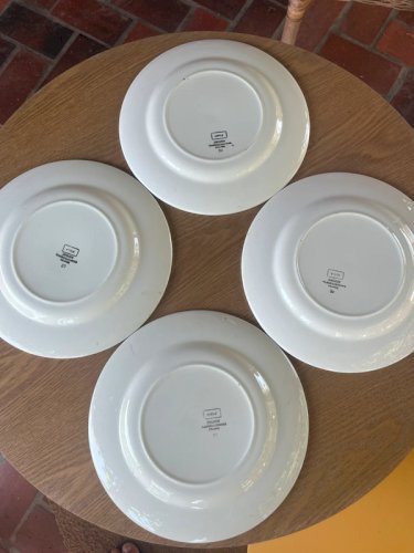 4 assiettes plates Digoin Sarreguemines modèle Adèle