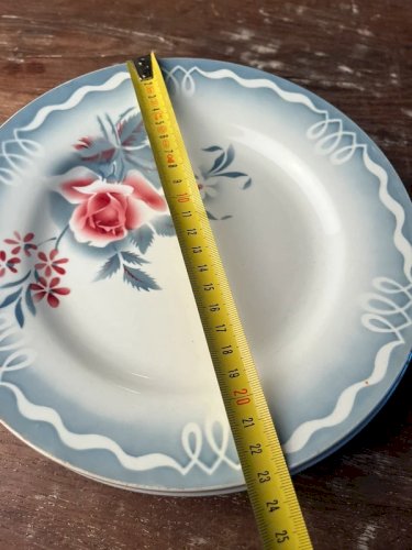 4 assiettes plates Digoin Sarreguemines modèle Olga