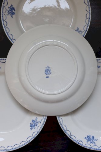4 assiettes plates vintage Céranord Saint Amand