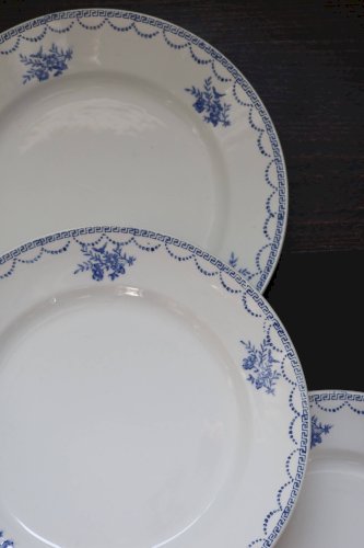 4 assiettes plates vintage Céranord Saint Amand