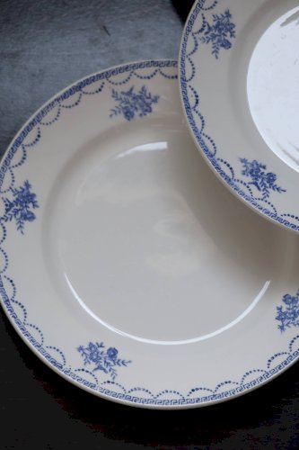 4 assiettes plates vintage Céranord Saint Amand