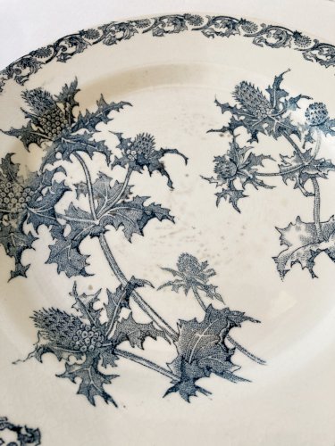 4 assiettes terre de fer Clairefontaine, modèle Righi