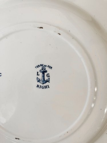 4 assiettes terre de fer Clairefontaine, modèle Righi