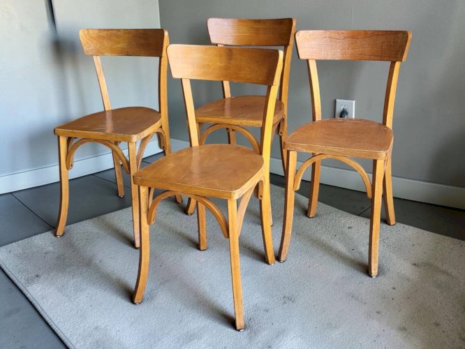 4 chaises Baumann N°55