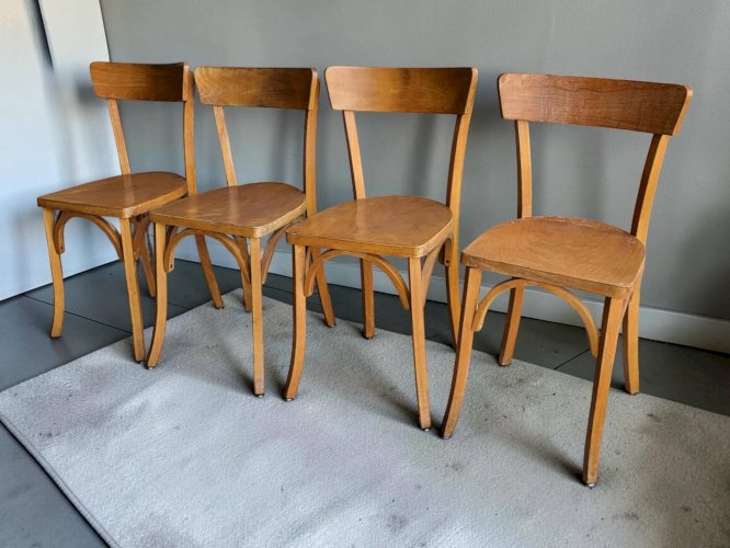 4 chaises Baumann N°55