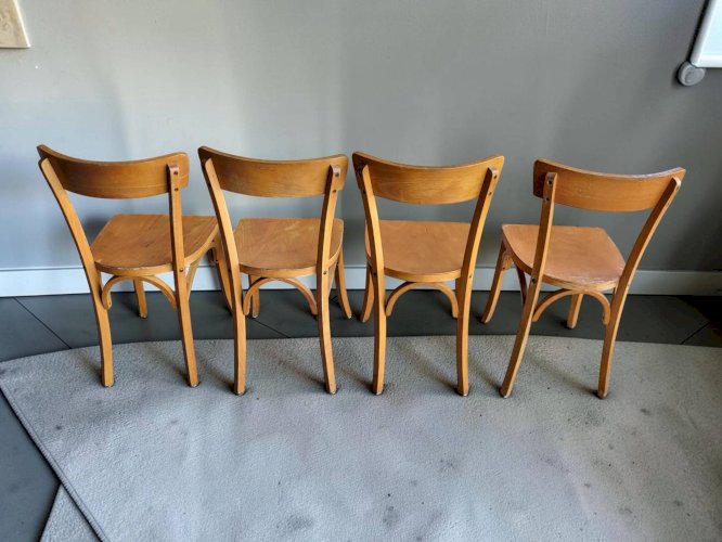 4 chaises Baumann N°55