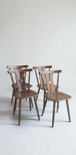 4 chaises bistrot rustiques