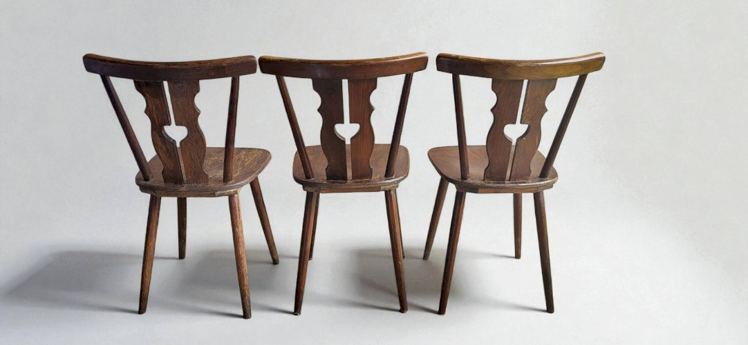 4 chaises bistrot rustiques