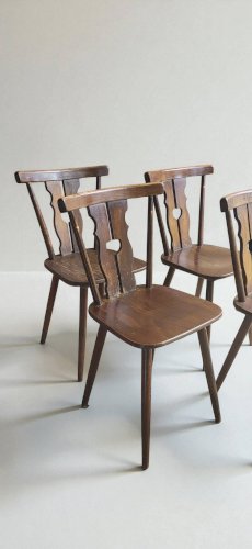 4 chaises bistrot rustiques