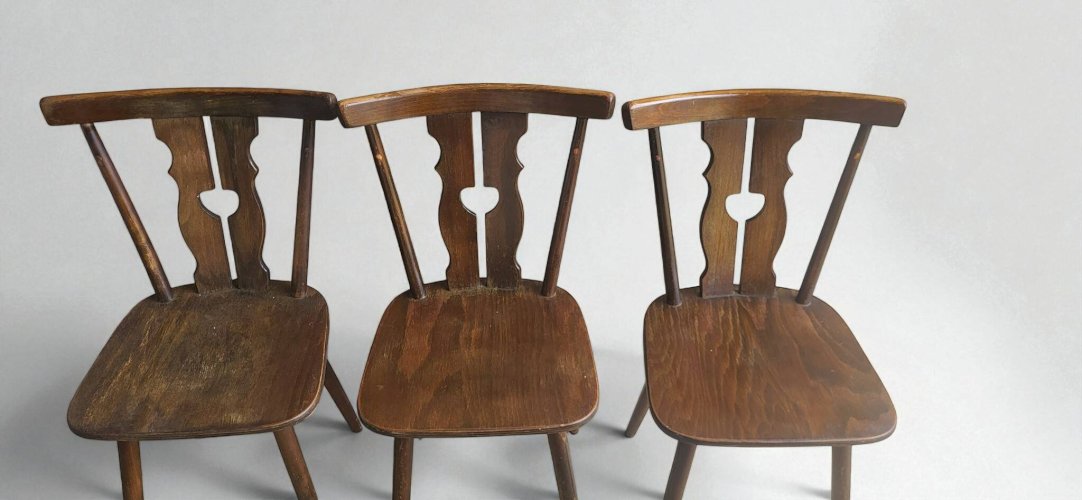 4 chaises bistrot vintage 1960s