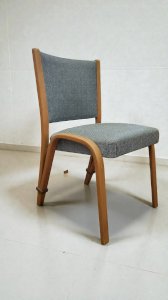 4 Bow wood chairs, Steiner edition, 1950
