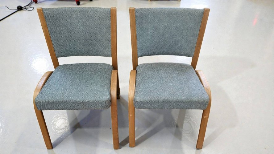 4 chaises Bow wood édition Steiner 1950