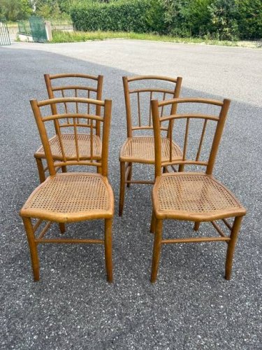 4 chaises de bistrot années 50