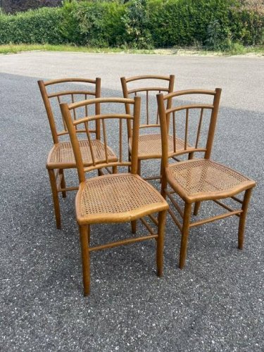 4 chaises de bistrot années 50