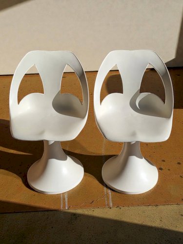 4 chaises et 1 Tabel Space Age 1960s