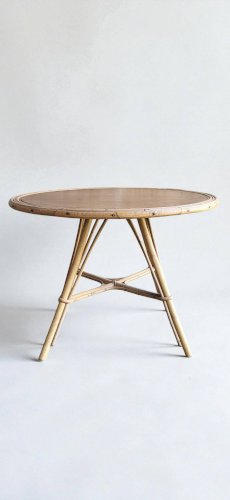 4 fauteuils coquille en rotin 1960s