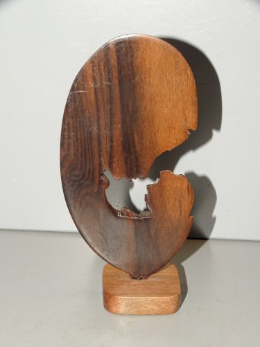 -4 MASQUES AFRICAINS BOIS MINIATURES + 1 VIERGE à L'ENFANT BOIS AFRIQUE   D