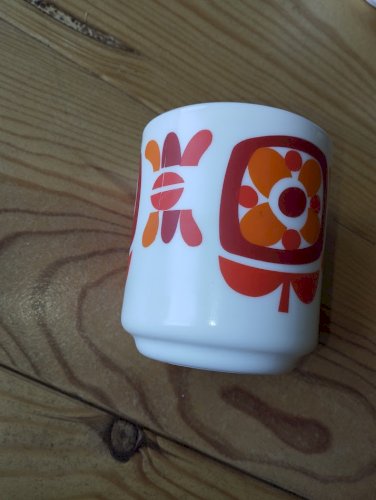 4 Mugs Mobil arcopal vintage