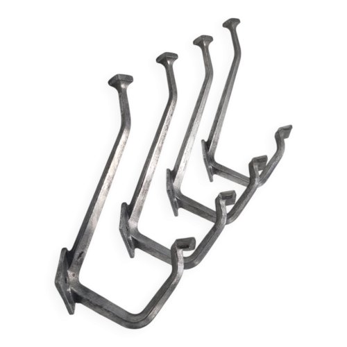 4 patères en aluminium