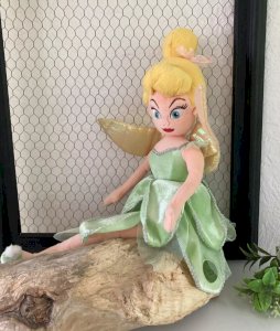 4 ⚜️ Peluche Doudou La Fée Clochette Disney Store Robe Verte Hauteur 50 Cm