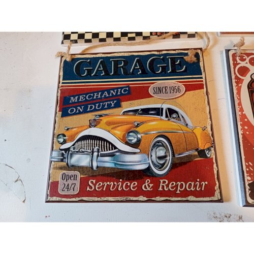 4 Plaques Bois Publicité  USA Année 50 