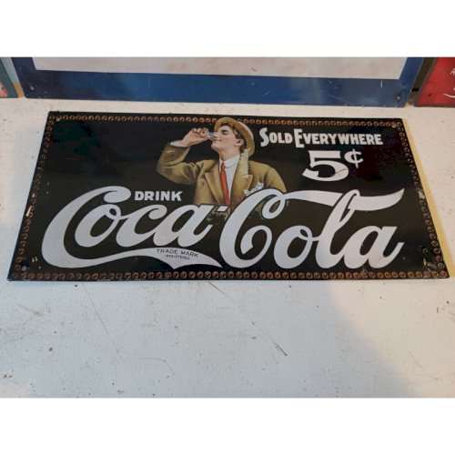 4 Plaques Publicitaire en Tole Coca Cola