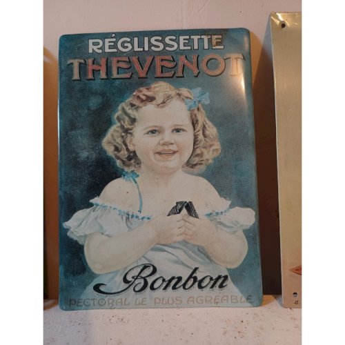 4 Plaques Publicitaire en Tole Viandox , Nestlé , Réglisse Thevenot et Coca Cola