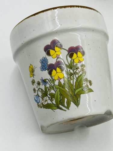 4 pots de fleurs vintage en céramique