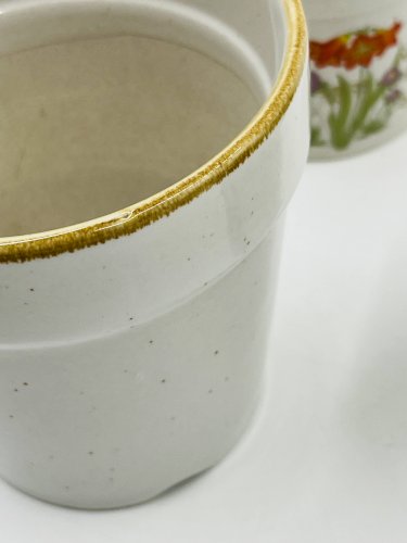 4 pots de fleurs vintage en céramique