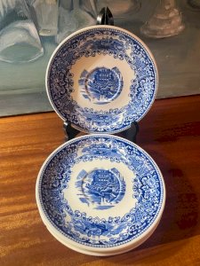 4 saucers Dutch Royal Sphinx Maastricht Cambridge Old England