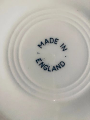 4 Soup plates / Pasta bowls Vintage England Tartan Blue