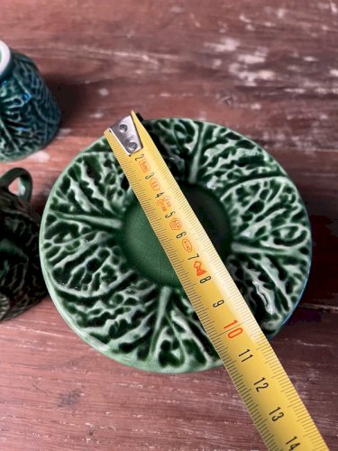 4 tasses à café en barbotine portugaise