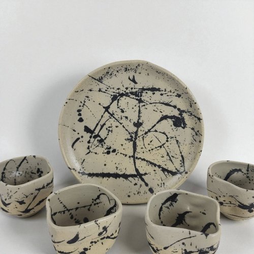 4 tasses à café en grès