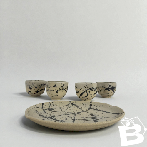 4 tasses à café en grès