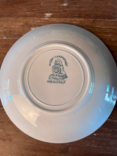 4 tasses à café Saint-Amand modèle Orchidées