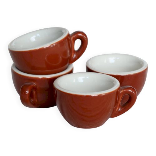 4 tasses à espresso vintage style bistrot
