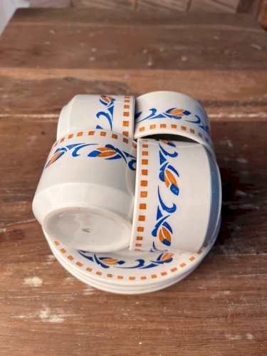 4 tasses à thé ou café Moulin des Loups modèle Rozoy