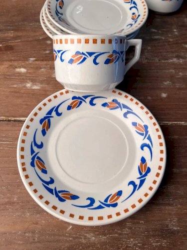 4 tasses à thé ou café Moulin des Loups modèle Rozoy