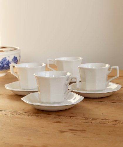 4 tasses et sous-tasses vintage Johnson Brothers motif Perle