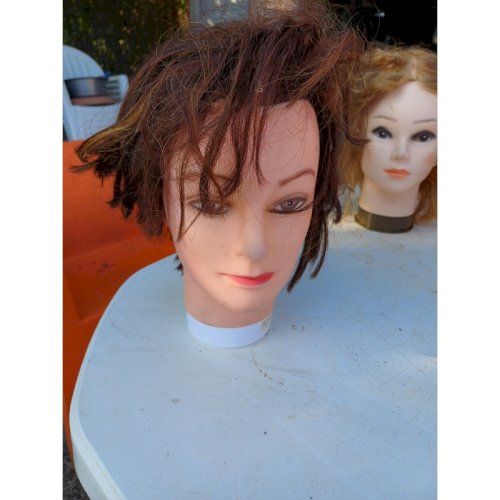 4 Tétes de Mannequins Coiffure Plastic