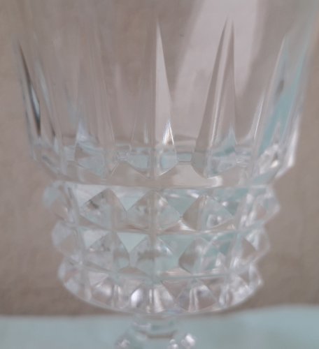 4 verres à pied en cristal