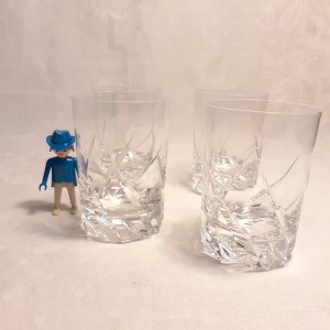 4 Daum crystal glasses model Bleneau H11cm 33cl