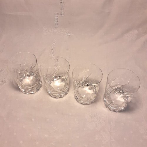 4 verres Daum cristal modèle Bleneau H11cm 33cl