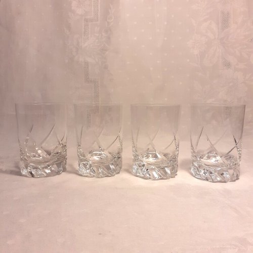 4 verres Daum cristal modèle Bleneau H11cm 33cl