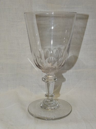 -4 VERRES LOUIS PHILIPPE EN VERRE SOUFFLE BAS PANS COUPES COLLECTION VITRINE   D