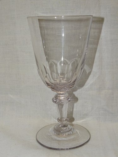 -4 VERRES LOUIS PHILIPPE EN VERRE SOUFFLE BAS PANS COUPES COLLECTION VITRINE   D