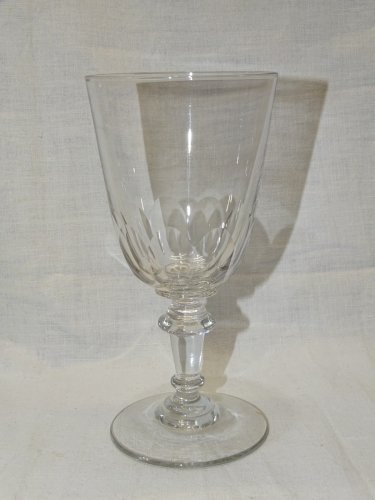 -4 VERRES LOUIS PHILIPPE EN VERRE SOUFFLE BAS PANS COUPES COLLECTION VITRINE   D