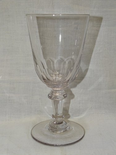 -4 VERRES LOUIS PHILIPPE EN VERRE SOUFFLE BAS PANS COUPES COLLECTION VITRINE   D