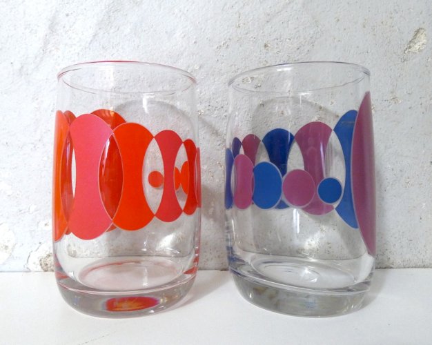 4 verres vintage