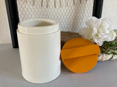 425⚜️ Ancienne Boite Thermos Isotherme Vintage Année 70 Hauteur 21 Cm